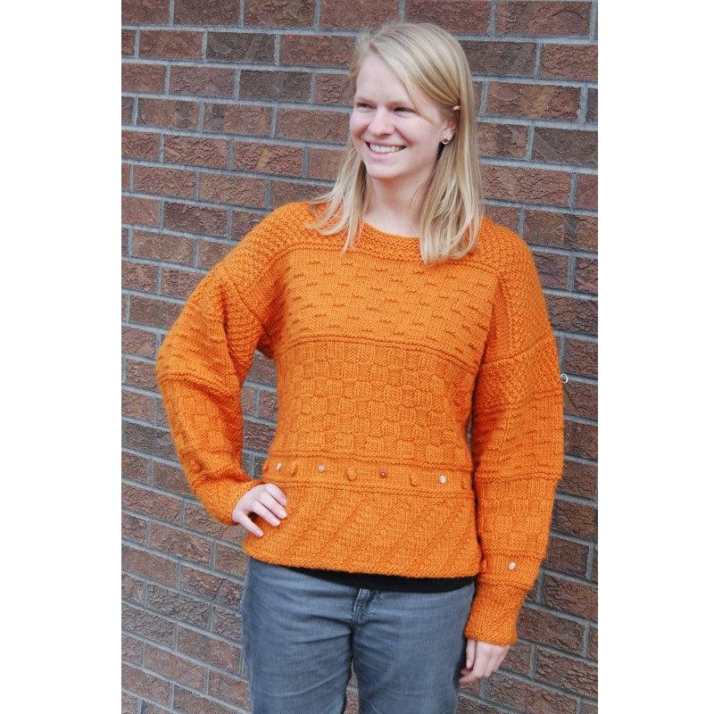 Knit & Purl Easy Sweater Pattern - Lamb's Pride-Knitting Patterns-Brown Sheep Yarn-Revolution Fibers